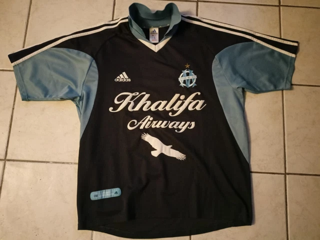 maillot-foot-adidas-om-olympique-de-marseille-khalifa-airways-taille-l