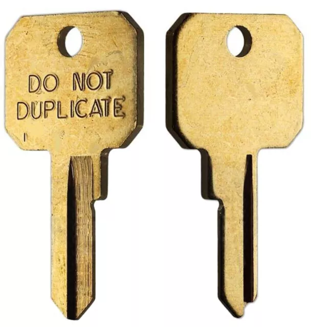 Lot of 10 Master Lock M1 Blank Brass Do Not Duplicate DND Padlock Key Blanks