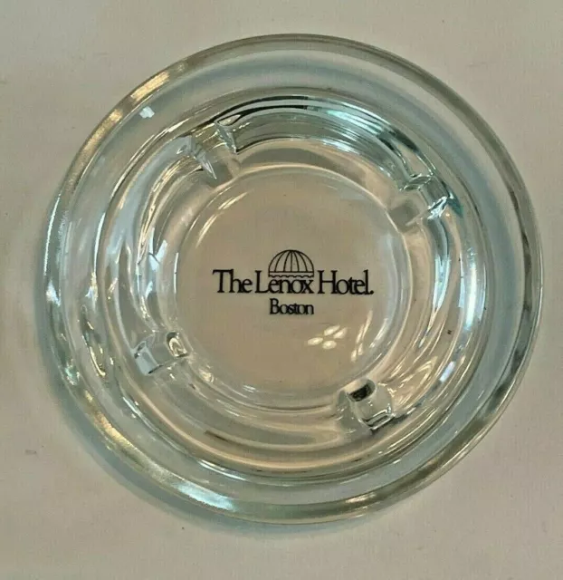 Vintage Lenox Hotel Boston Glass  Ashtray 5"