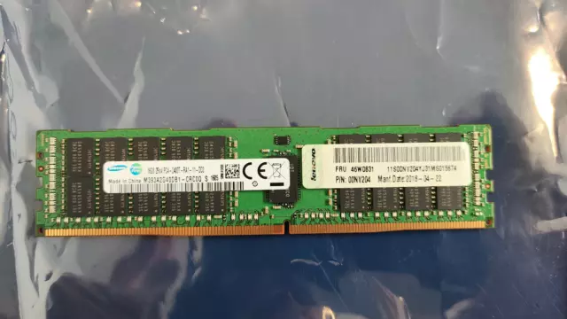 Memoria RAM Server 16GB Samsung DIMM RDIMM PC4-2400 DDR4 ECC REG Lenovo 46W0831