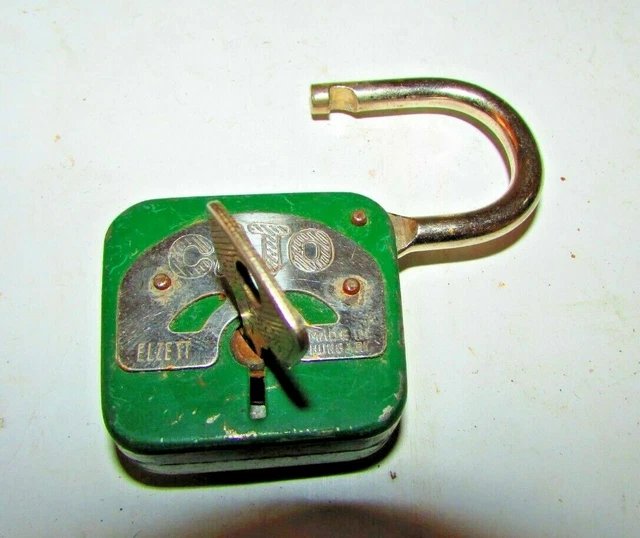 Vintage Elzett Cato Padlock Lock - Green Color - Padlock Made In Hungary