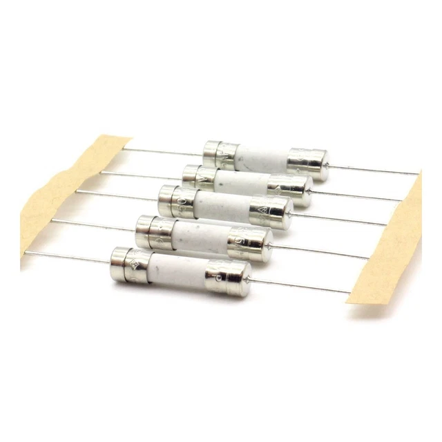 5x Fusibles ceramique T3.15A - 250v 5x20mm a souder - Lent - 176fus180