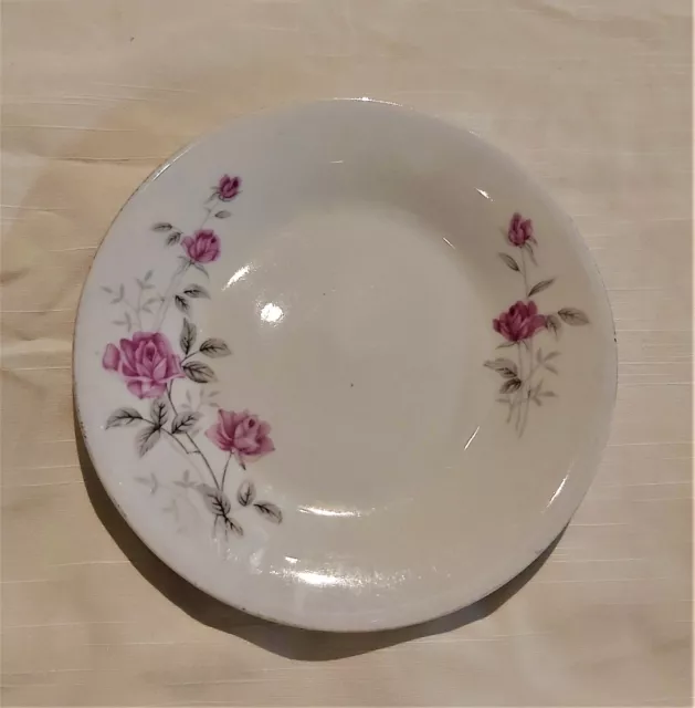 "Decorative ROSE themed PLATE" "16.5cm diameter" "Good Condition"