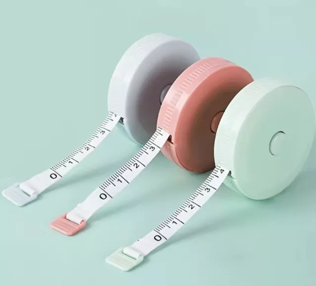 Mini Soft Tape Measure Retractable 1.5m 5ft 60 Sewing Tailor Body Measuring  Uk