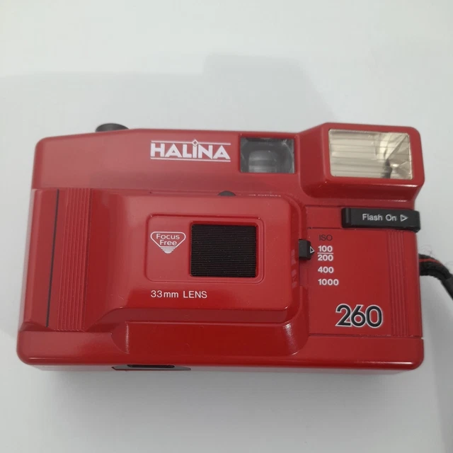 HALINA 260 35MM Film Point and Shoot Camera Red Tested £9.99 - PicClick UK