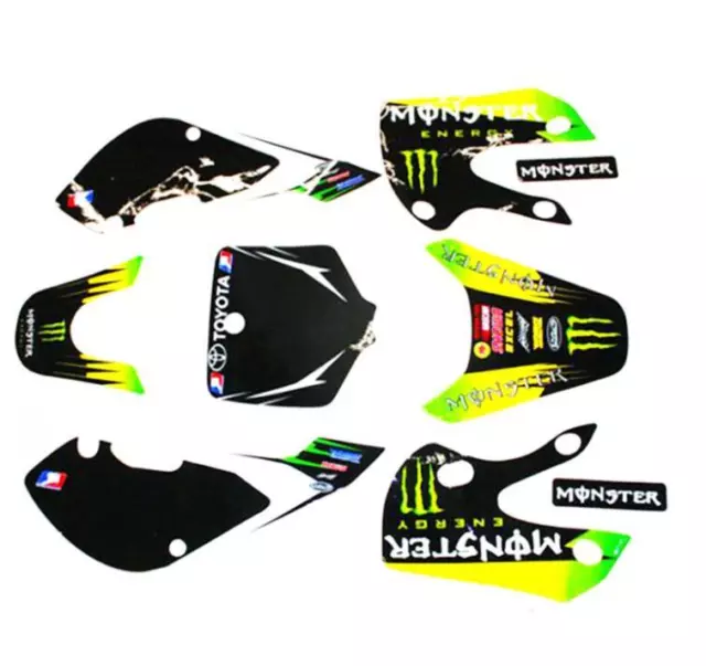 MONSTER Decals Graphic Stickers Kit KLX110 Style Fairing PIT PRO Dirt Bike