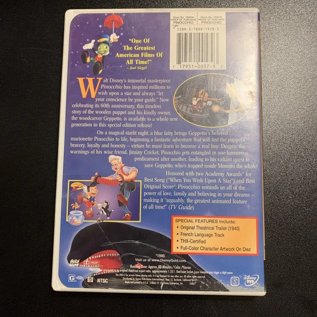 Pinocchio (DVD, 1999, Limited Issue) 3