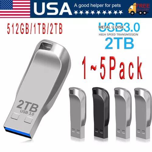 512/1TB/2TB USB 3.0 Flash Drive Thumb U Disk Memory Stick Pen PC Laptop Storage