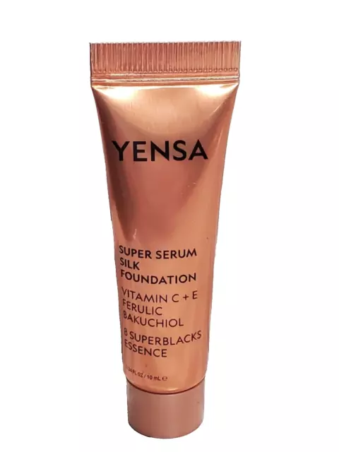 Base de seda súper suero YENSA BRONCEADA CÁLIDA 0,34 oz 10 ml talla de viaje sellada