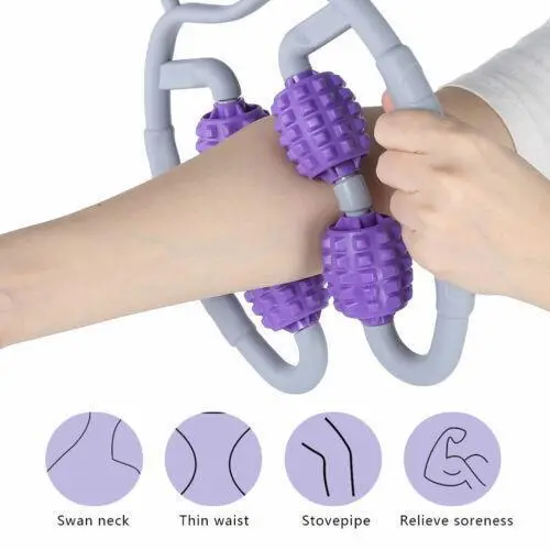 Rodillo de espuma de yoga fitness para masaje de piernas - eje de equipo alivia los músculos