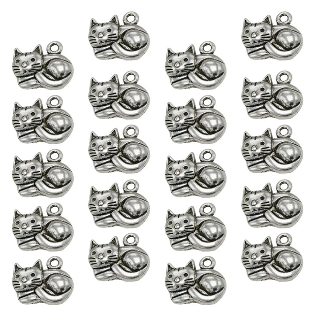 charm pendant 20 Stück Cat Alloy Anhänger Charms DIY Schmuck Herstellung Zu