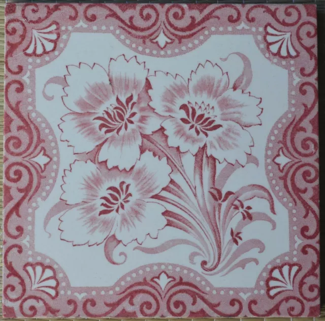 Alfred Meakin - Antique Victorian Majolica Tile C1900