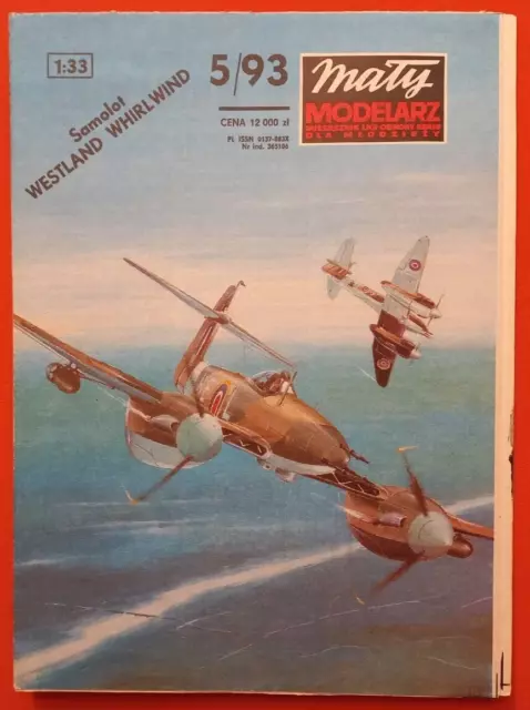 Modellbaubogen Maly Modelarz 5/93, WESTLAND WHIRLWIND  in 1:33