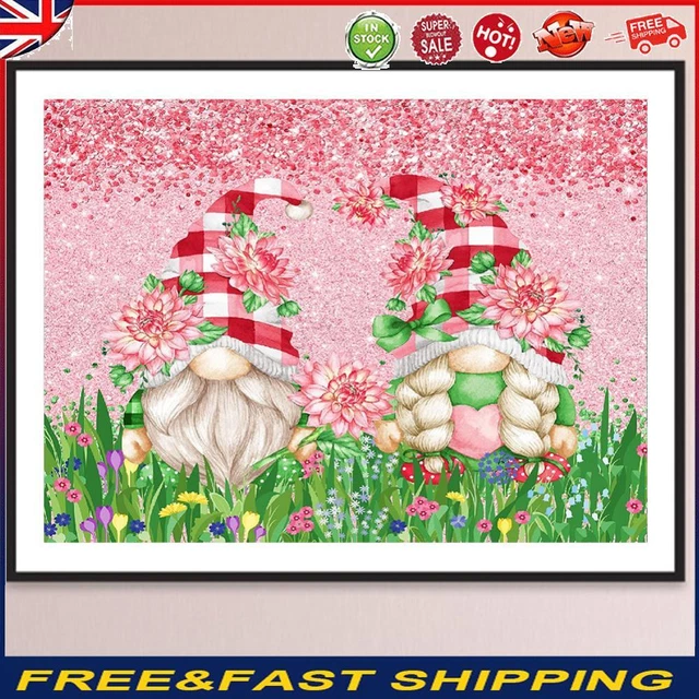 5D DIY Full Round Drill Diamond Painting Two Goblin Kit Home Decoration Art -