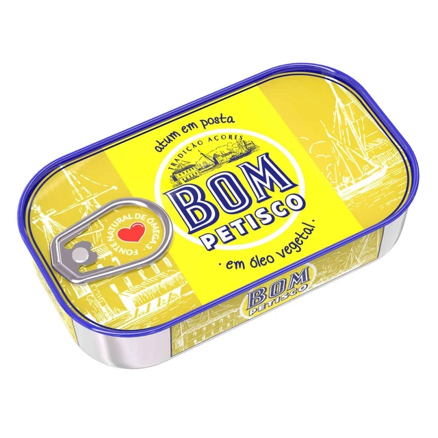 BOM PETISCO Bistecca Tonno Olio Vegetale Senza Glutine:: Prodotto PORTOGALLO Atum Lata