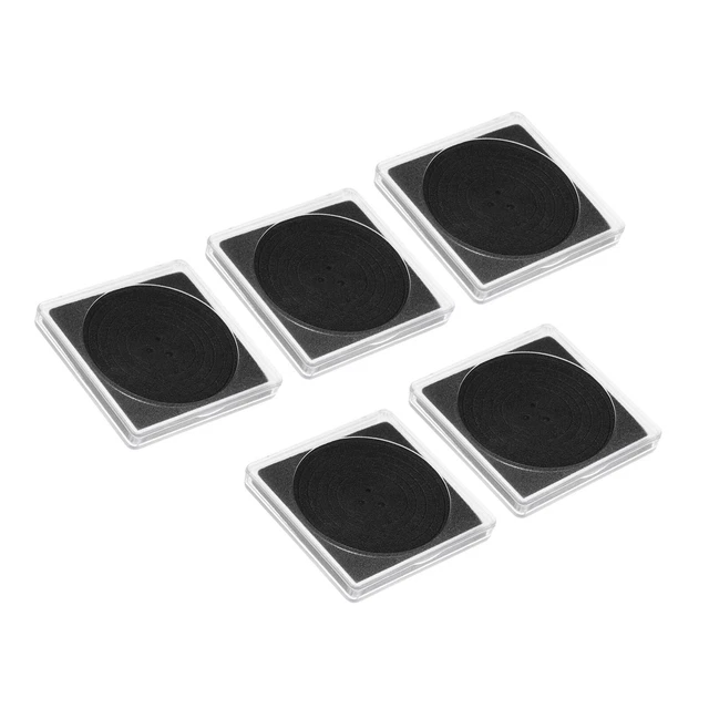 5 uds soporte para monedas maletín de colección de monedas, caja de visualización de monedas, para monedas de 18-38 mm, negro