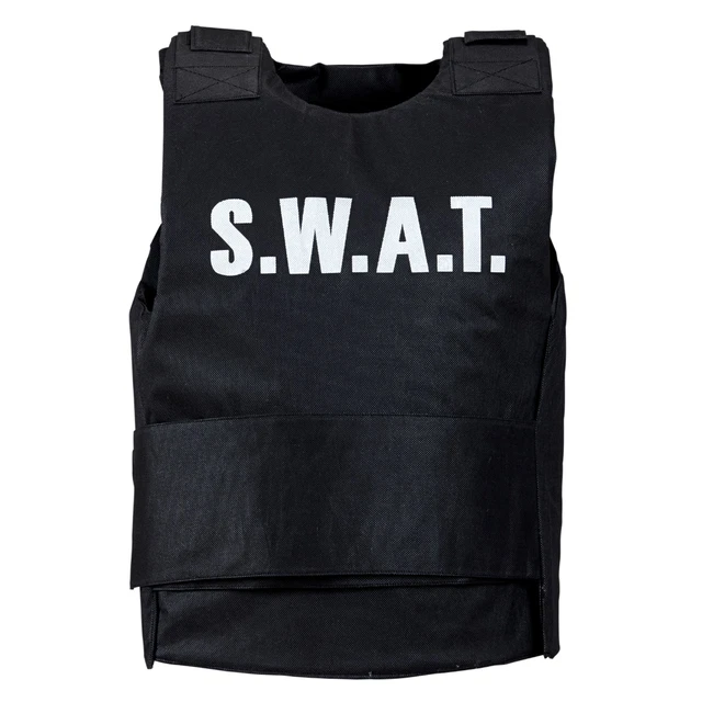 GIUBBOTTO ANTIPROIETTILE SWAT Abito Vestito Travestimento Carnevale Bambino  2855 EUR 17,80 - PicClick IT