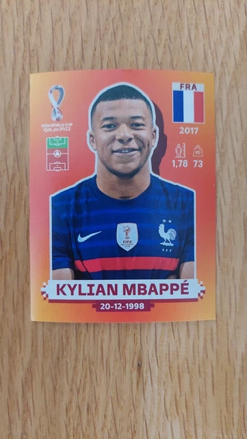PANINI 2022 FIFA World Cup Qatar France Kylian Mbappe Sticker Orange 8 PANINI 2022 FIFA World Cup Qatar France Kylian Mbappe Sticker Orange 8