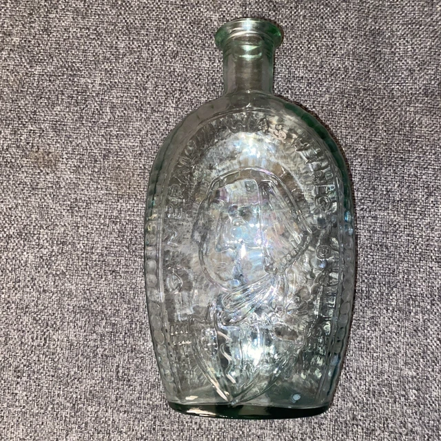 General George Washington & American Eagle Glass Bottle Wheaton Glass Factory