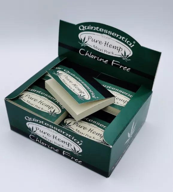 Quintessential Pure Hemp Maxi Pack Roach Filter Tips Smoking Booklet 1 5 10 Box