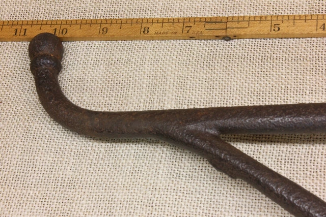 Old Harness Hook Coat Tack Vintage 1800’S Barn Find Cast Iron Large 11” Size 4