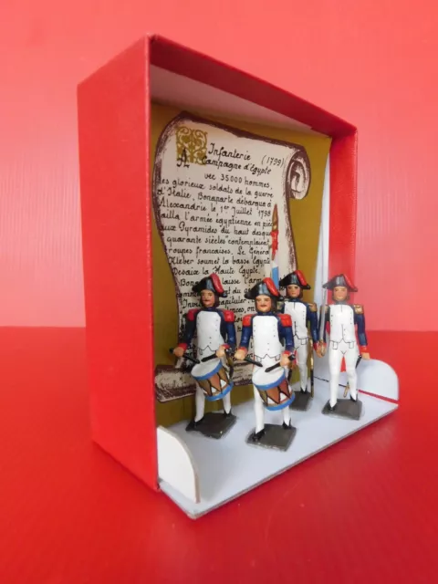 Cbg Mignot  1Er Empire :  Campagne D'egype  Bel Ensemble De 4 Soldats  Au Defile