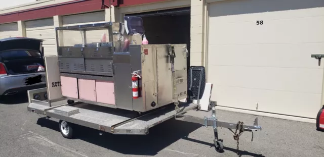 Hot Dog Cart, Cart, Hot Dog, Steamer, Roller Cart, Business, Mobile, Trailer