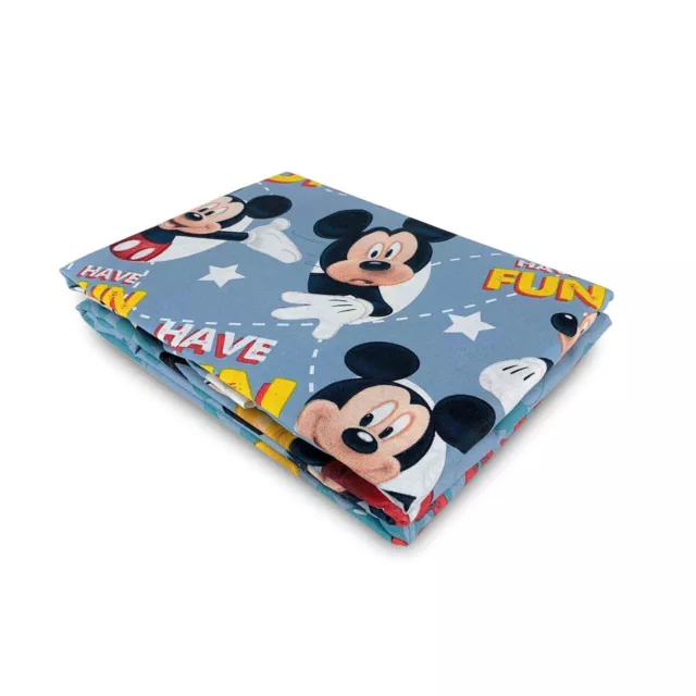 Set Lit 3pz Housse de Couette Disney Mickey Mouse en Coton 160x270cm + Taie 4025