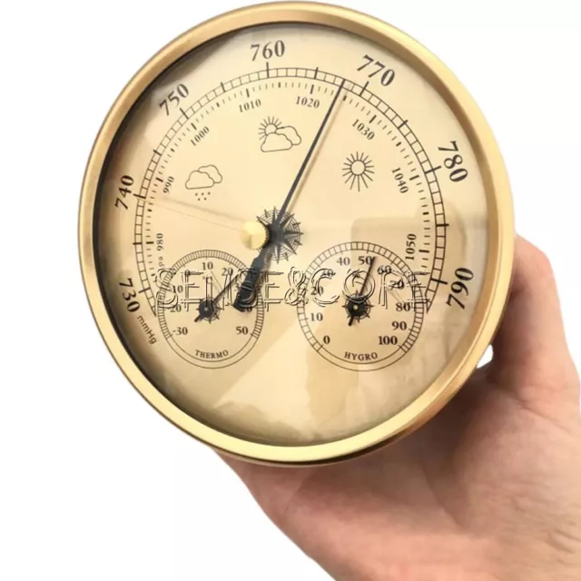 3-in-1 Hanging Temperature Humidity Barometer Home Garden Pointer Thermometer