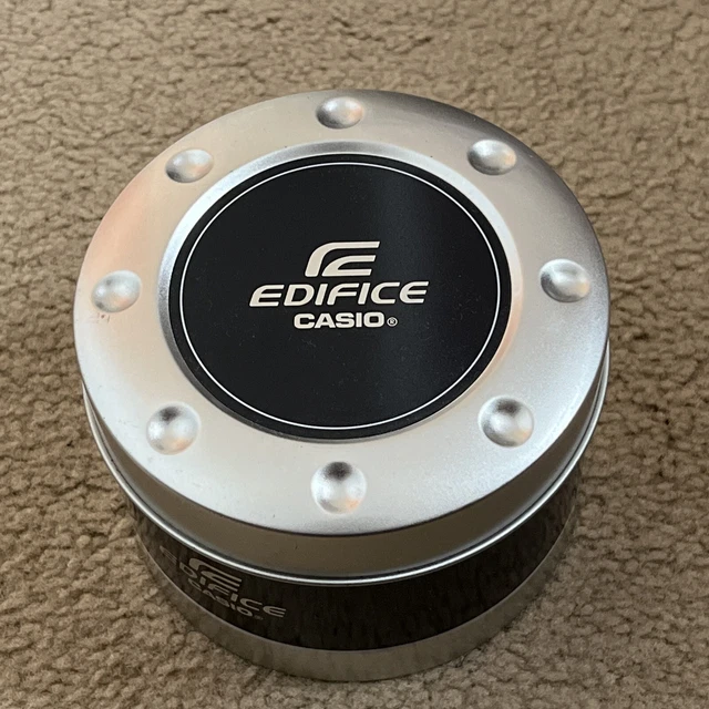 CASIO Edifice Tin Display Show Stand Storage Box Brand New 10.5cmx7cm New