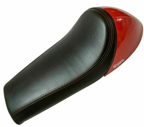 Reale Enfield Gt Continental 535cc Singolo Sedile Gruppo Rosso Cuciture 585065
