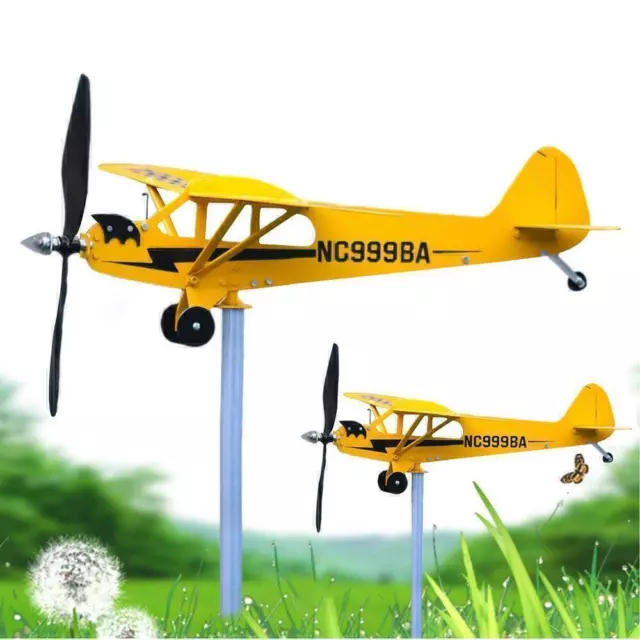 Garten Yard Wetterfahne Windrichtung Kompass Piper J3 Cub Flugzeugmodell Dekor