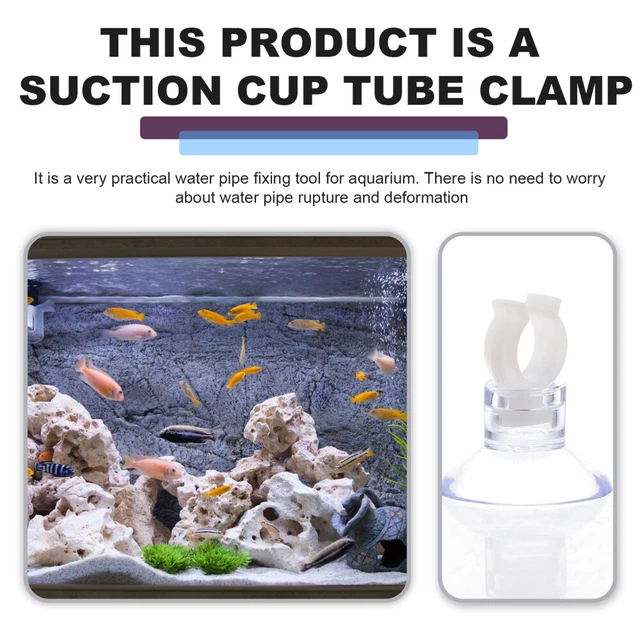 Set 20 Supporti A Ventosa Per Acquario - Divisori Per Pesci Con Clip E Ventose - Foto 12