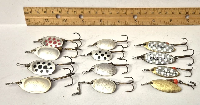 12 Leurres De Pêche Anciens - Vintage USA - Boîte D'origine Incluse