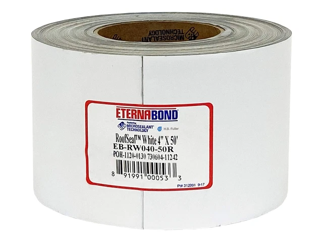 EternaBond RoofSeal White 4" x50' MicroSealant UV Stable RV Roof Seal Repair ...