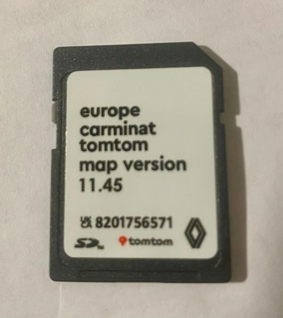 Scheda SD Navigazione GPS Europa 2024 – Mappe TomTom Carminat Per Renault (2009-2010), Aggiornamento Versione 11.25, Compatibilità Verificata