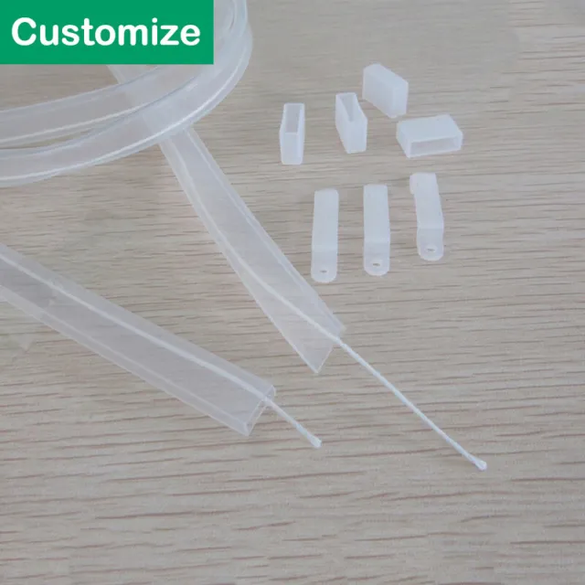 Clear Silicone Tube Channel Holder Waterproof for 8mm/10mm/12mm LED Light Strip