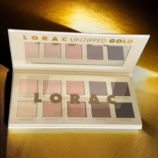 Lorac Unzipped Gold Eye Shadow Palette 4099 New