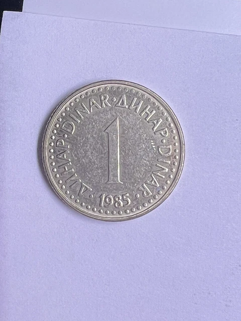 Yugoslavia Coin, 1 Dinara 1985