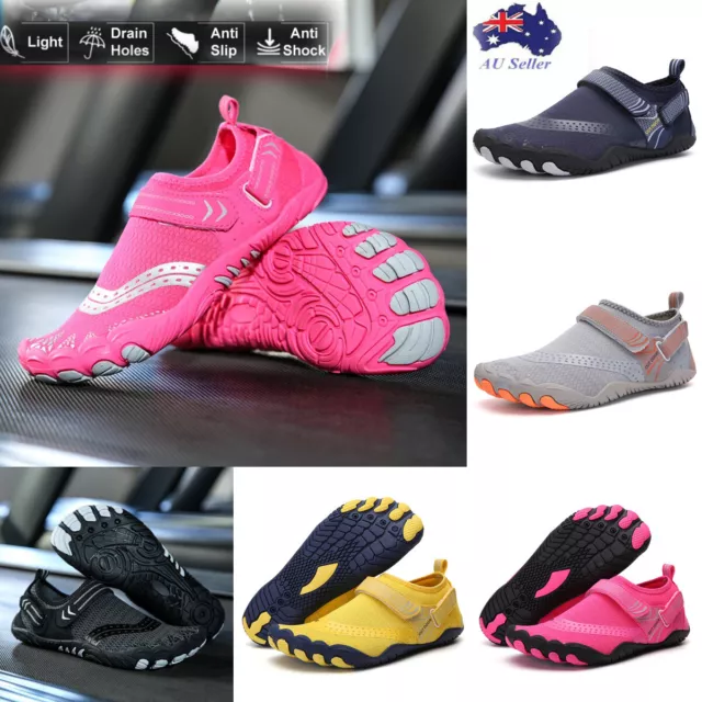 Men Women Water Shoes Aqua Sock Yoga Exercise Beach Surfing Reef Swimming AU 46