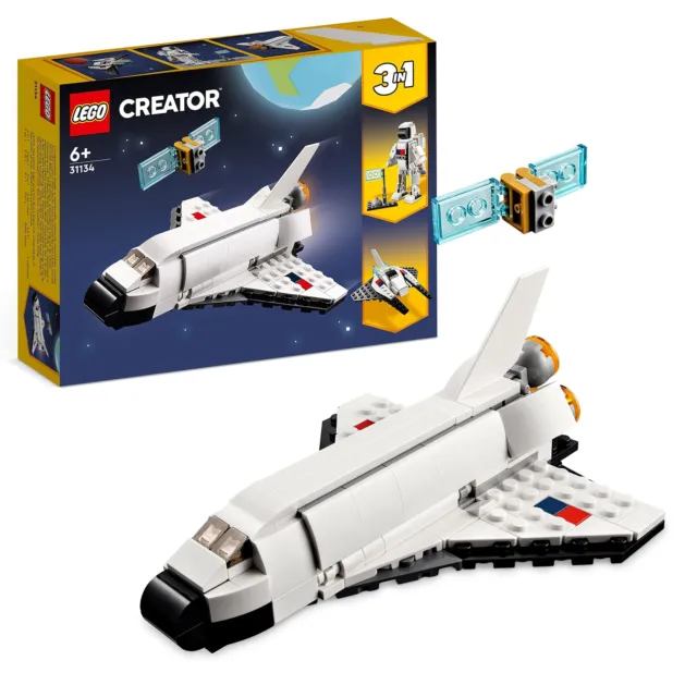 LEGO 31134 Creator 3 in 1 Space Shuttle Toy to Astronaut Figure to Spaceship, Bu