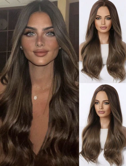 Perruque Mi-longue Blond Foncé Méchée Clair GLADIS F27613 - Neuf Avec étiquettes