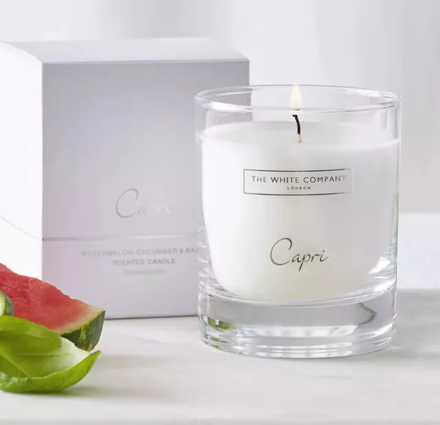 The White Company - Capri Signature Candle, 140g (~28 Hours Burn Time), Scented