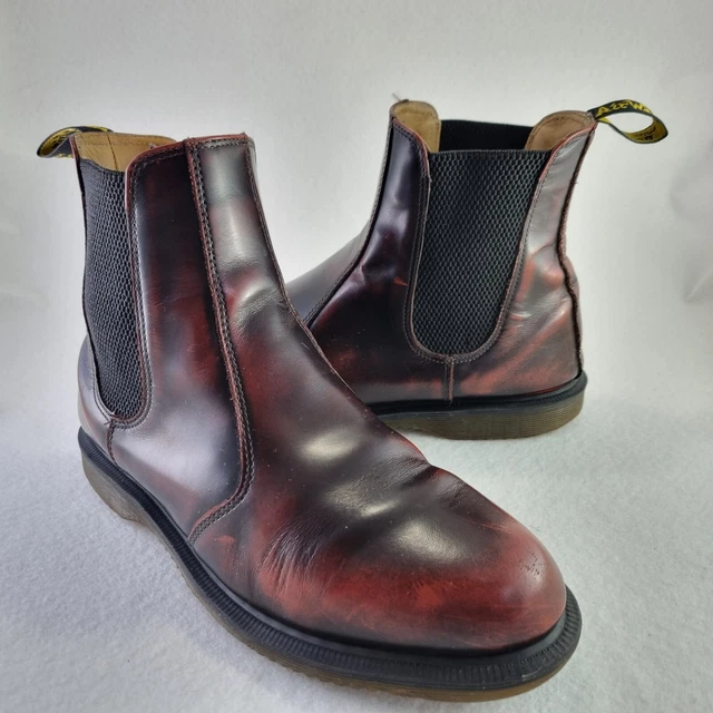Dr martens burgundy kensington flora chelsea boots online