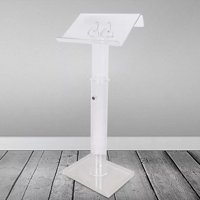 Acrylic Clear Podium Plexiglass Pulpit School Conference Church Curve Lectern EB