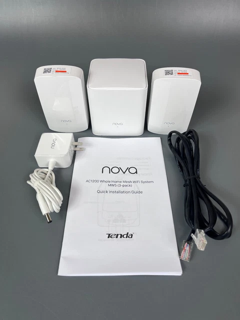 Tenda Nova MW5 AC1200 Gigabit Mesh WiFi System 3 Pack Covers Up to 3500 sq.ft.