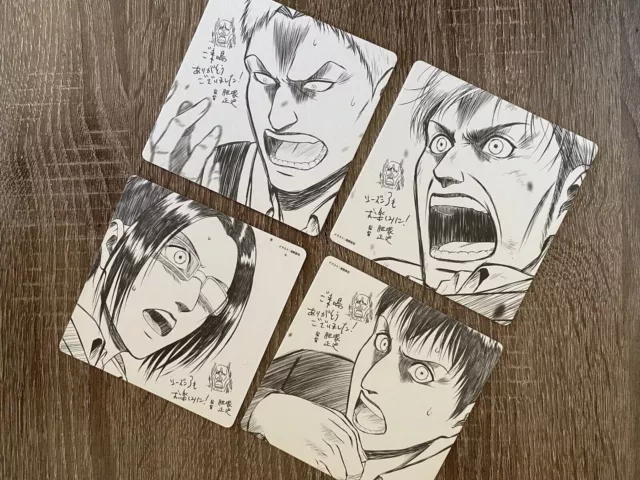 Attack on Titan Shingeki no Kyojin Anime Coaster Set of 4