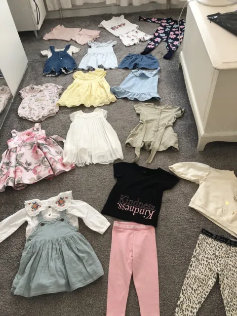 Bundle baby girls summer clothes age 12-18 months River Island Zara Next
