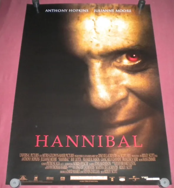 Hannibal Movie Poster 23x33 S/S GERMAN Anthony Hopkins Julianne Moore Ray Liotta