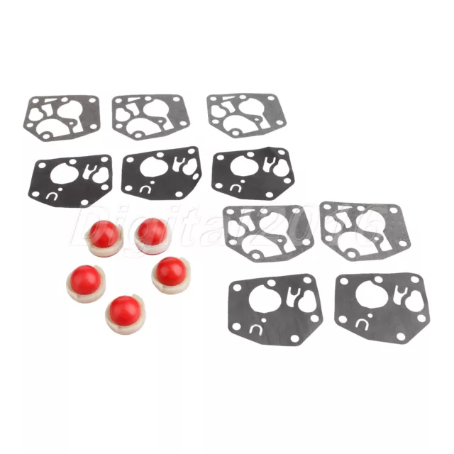 5 Carburetor Primer Bulb Diaphragm Gasket Kit For Briggs Stratton 694394 494408